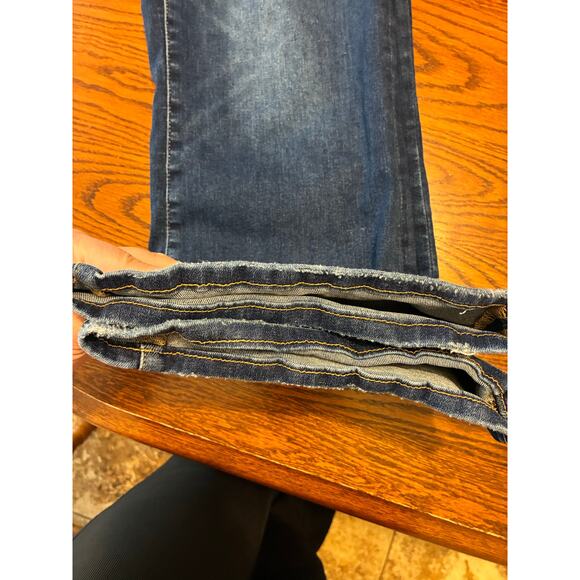 Good American Jeans Women's Sz 14-18 Blue Good Legs Crop Mini Boot Cut - Picture 5 of 8